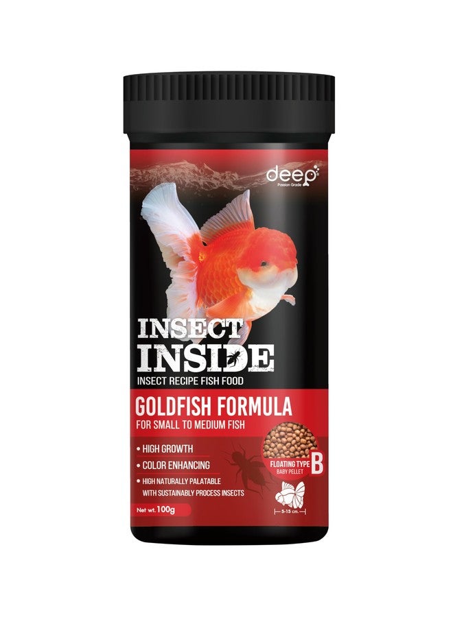 Deep Insect Inside (Cricket) for High Protein Super Premium Gold Fish Formula for High Growth & Colour Enhancing Floating Micro Pellet 100gm - Image 1